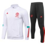 Conjunto Jaqueta e Calça Man Utd Branco Treino 2023/24