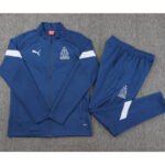 Conjunto Jaqueta e Calça Marseille Azul Escuro Treino 2023/24