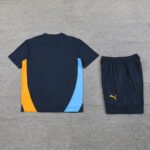 Kit Short e Camisa Marseille Treino Azul Escuro 2024/25