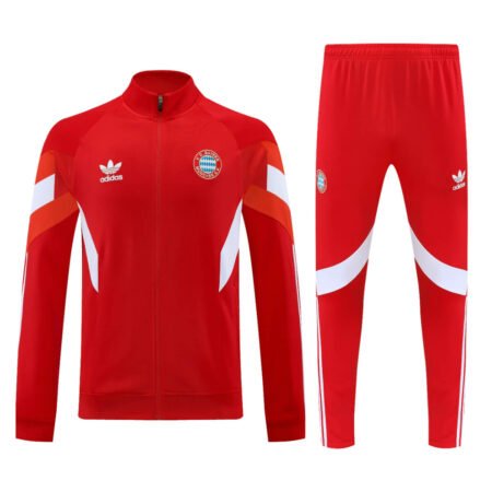 Conjunto Jaqueta e Calça Bayern Vermelho Originals Treino 2024/25