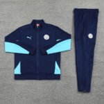 Conjunto Jaqueta e Calça Manchester City Azul Escuro Treino 2024/25