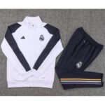 Conjunto Jaqueta e Calça Real Madrid Branco Treino 2023/24