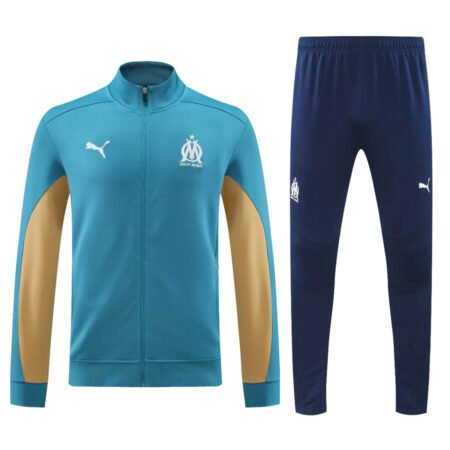 Conjunto Jaqueta e Calça Marseille Azul Treino 2024/25
