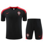 Kit Short e Camisa Portugal Treino Preto 2024/25