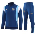Conjunto Jaqueta e Calça Man City Treino Azul Escuro 2023/24