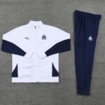 Conjunto Jaqueta e Calça Marseille Branco Treino 2024/25