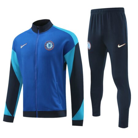 Conjunto Jaqueta e Calça Chelsea Azul Treino 2024/25