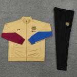 Conjunto Jaqueta e Calça Barcelona Dourado Treino 2024/25