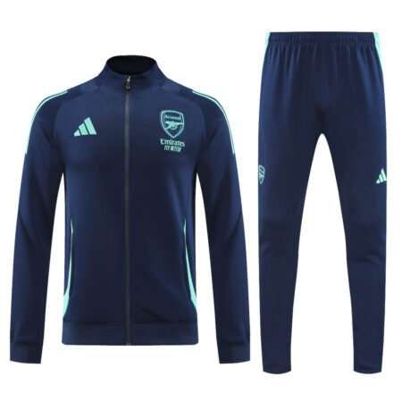 Conjunto Jaqueta Arsenal Treino Calça Azul Escuro 2024/25