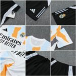 Kit Short e Camisa do Real Madrid Treino Laranja 2024/25