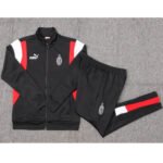 Conjunto Jaqueta e Calça AC Milan Treino Preto 2023/24