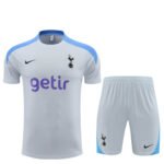 Kit Short e Camisa Tottenham Treino Cinza 2024/25