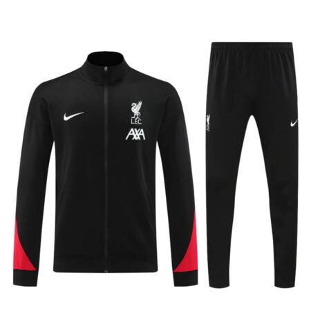 Conjunto Jaqueta e Calça Liverpool Preto Treino 2024/25