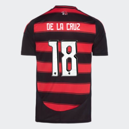 Camisa Flamengo Vermelha De La Cruz #18 2025/26 Titular