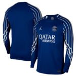 camisa-psg-jordan-azul-escuro-2024-25-fourth-iv-manga-longa