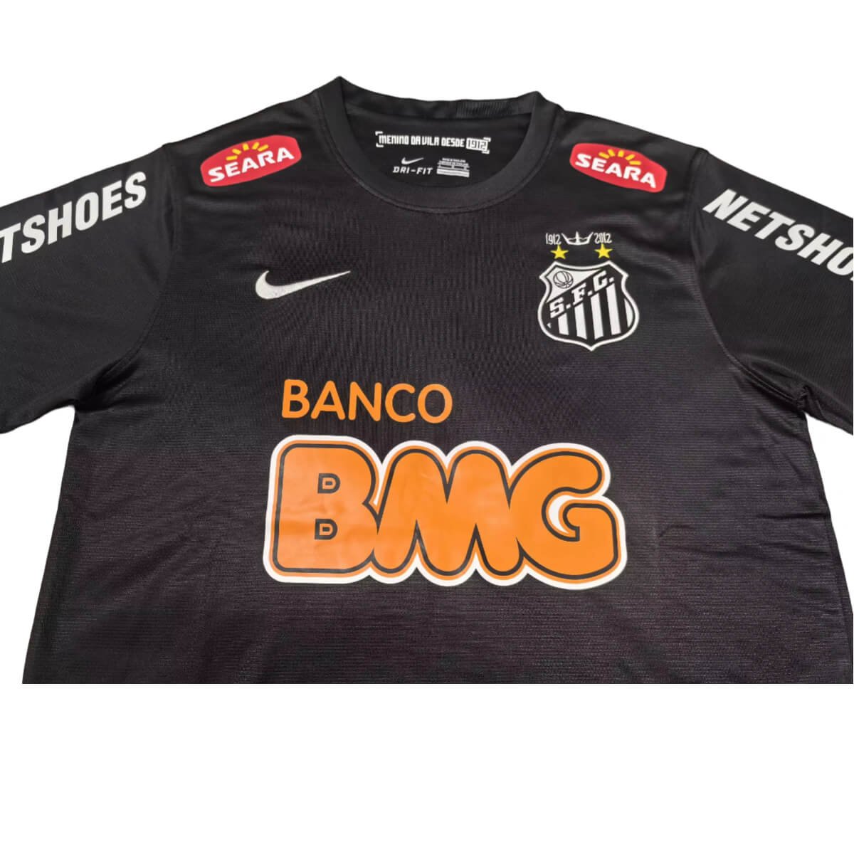 camisa-santos-preta-2012-13-all-black-nike-masculina- Camisa Santos FC Preta 2012/13 All Black Nike Masculina