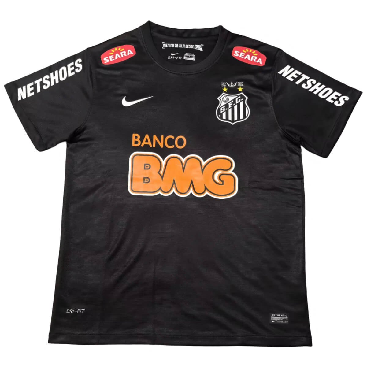 camisa-santos-preta-2012-13-all-black-nike-masculina Camisa Santos FC Preta 2012/13 All Black Nike Masculina
