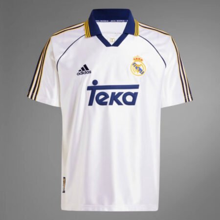 Camisa Real Madrid 1999/00 Branca Teka Retrô Masculina