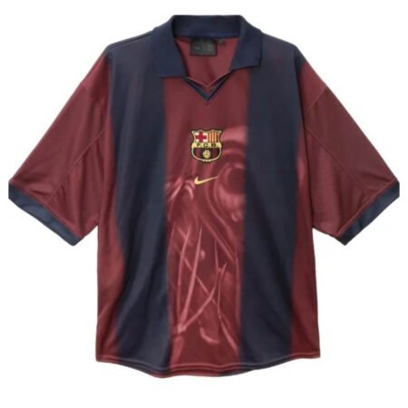 Camisa Barcelona Travis Scott Retrô 1998 Polo Grená