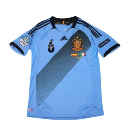 Camisa Espanha Iniesta #6 Azul 2012/13 Away Masculina