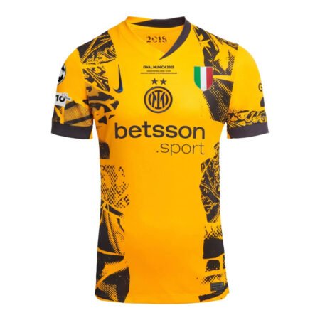 Camisa Inter de Milão Amarela Final Champions 2025 Masculina