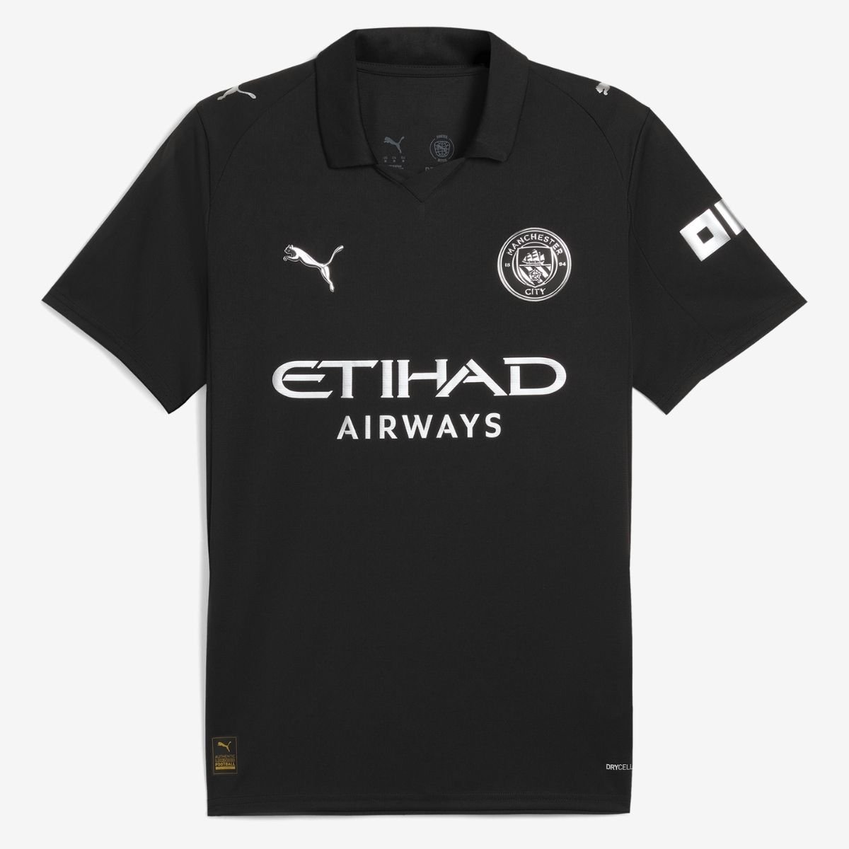 camisa-manchester-city-all-black-2025-26-especial-masculina Camisa Manchester City Preta 2025/26 Away II Masculina