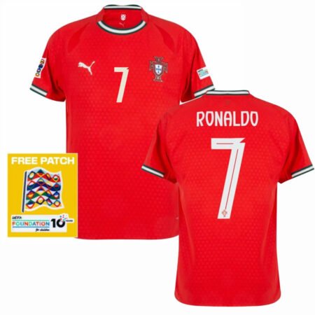 Camisa Portugal CR7 Final Nations League 2025 Vermelha Masculina