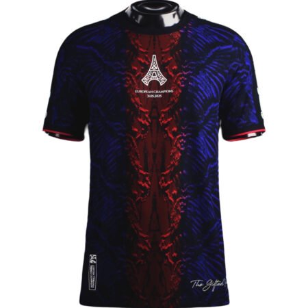 Camisa PSG Europen Champions Azul/Vermelha 2025/26 Masculina