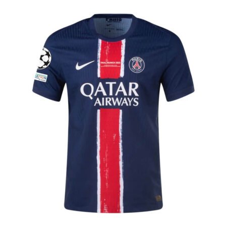 Camisa PSG Final Champions League 2025 Munich Azul Jogador