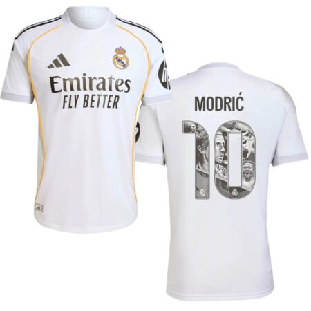 Camisa Real Madrid Branca Modric #10 2025/26 Home Jogador
