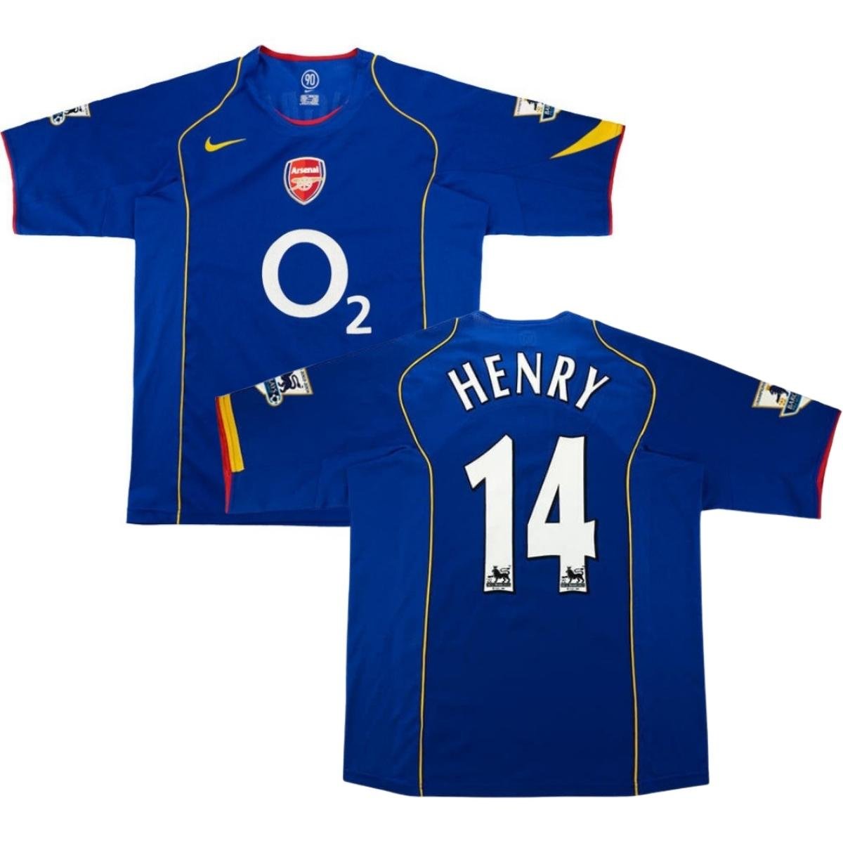 camisa-arsenal-fc-azul-henry-14-2005-06-third-masculina Camisa Arsenal FC Azul Henry #14 2005/06 Third Masculina