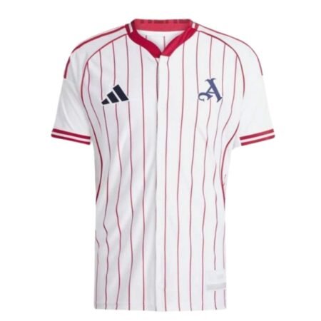 Camisa Arsenal FC Us Pack Basebol Branca 2025 Botões