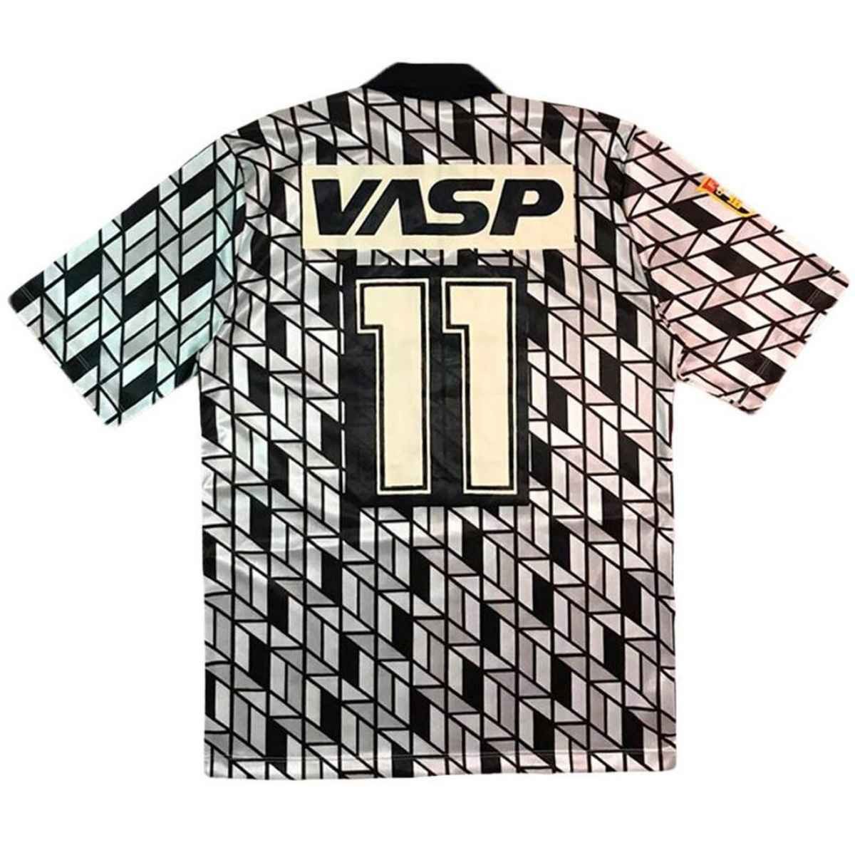 camisa-ca-bragantino-preta-branca-carijo-11-masculina Camisa CA Bragantino Carijo #11 1991/92 Titular Masculina