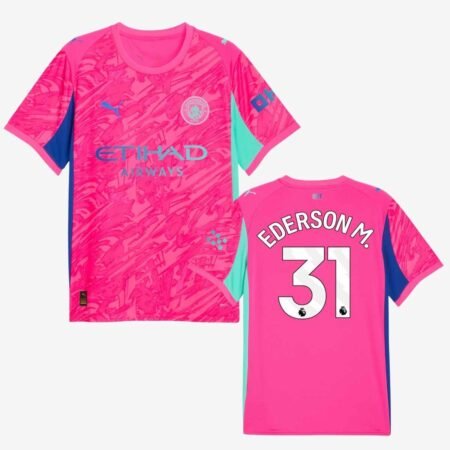 Camisa Manchester City Rosa Ederson M. #31 2025/26 Masculina