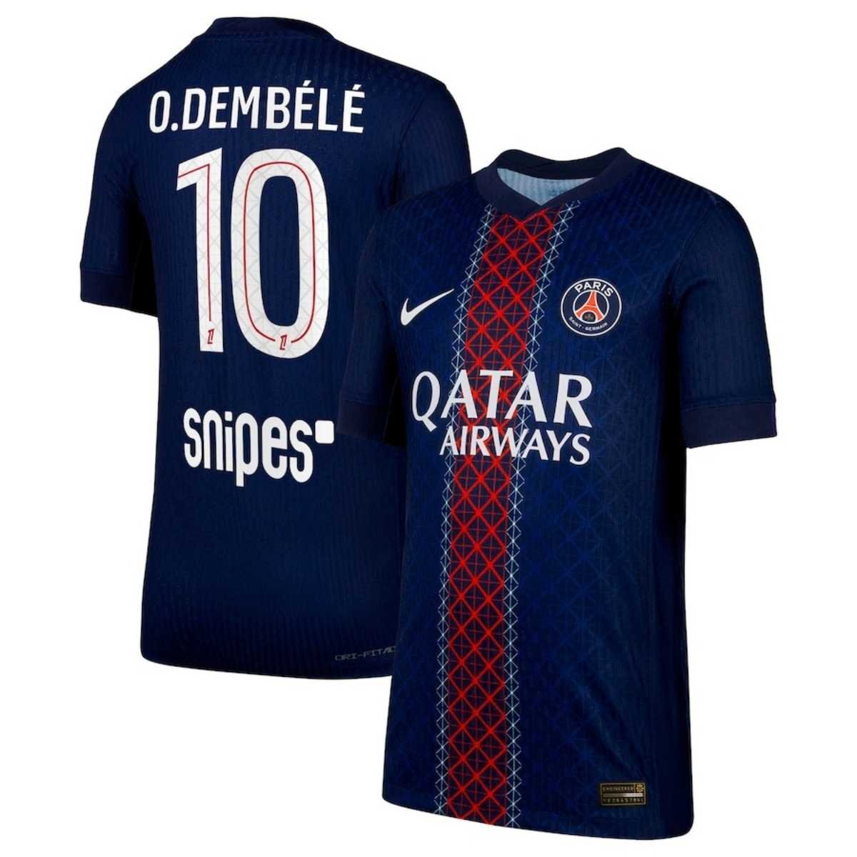 camisa-psg-azul-o-dembele-10-2025-26-home-masculina Camisa PSG O. Dembele #10 Azul 2025/26 Home Masculina