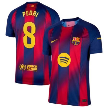 Camisa Barcelona Pedri #8 Azul 2025/26 Home Masculina