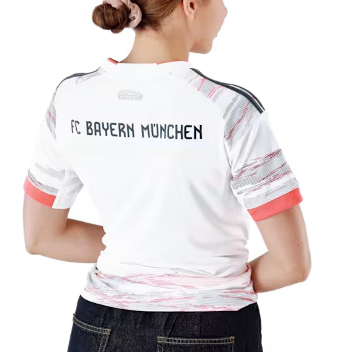 camisa-bayer-munich-fc-branca-laranja-2025-26-away-feminina (1) Camisa Bayern de Munique Branca 2025/26 Away Feminina