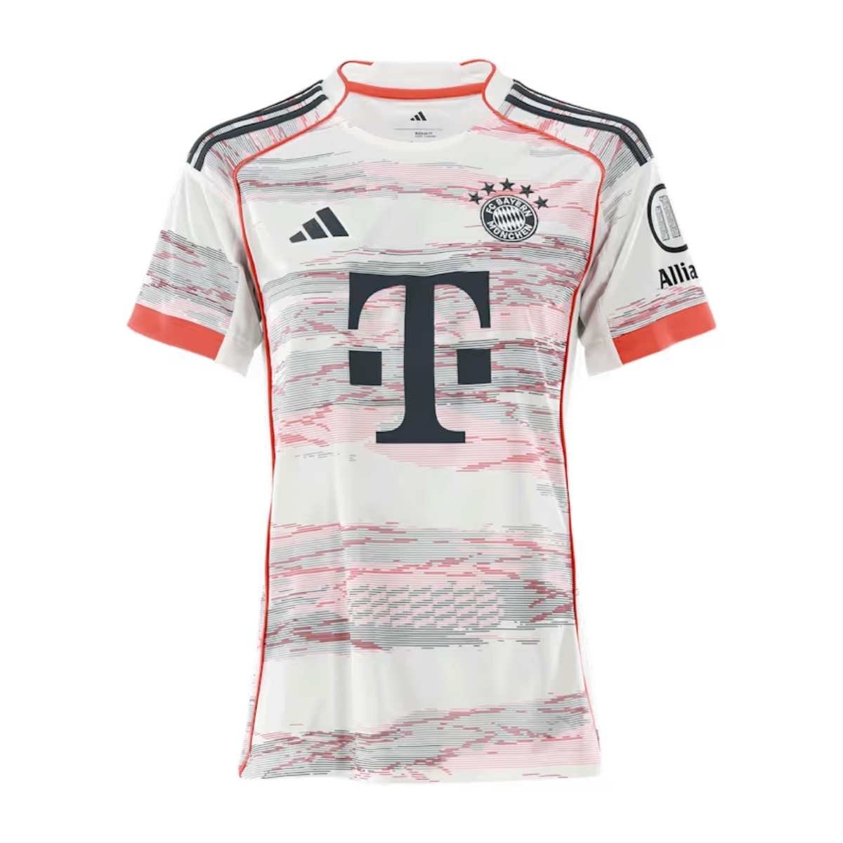 camisa-bayer-munich-fc-branca-laranja-2025-26-away-feminina Camisa Bayern de Munique Branca 2025/26 Away Feminina