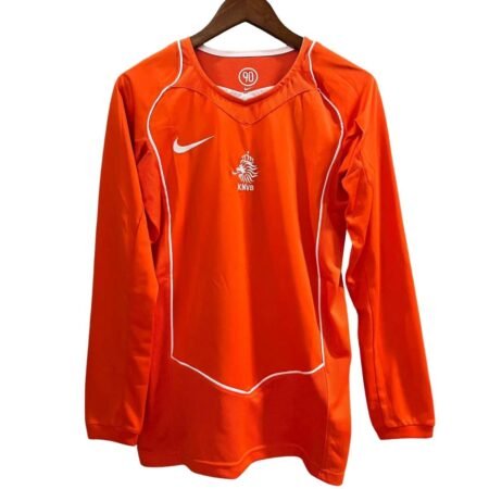 Camisa Holanda Laranja 2004 Home Manga Longa