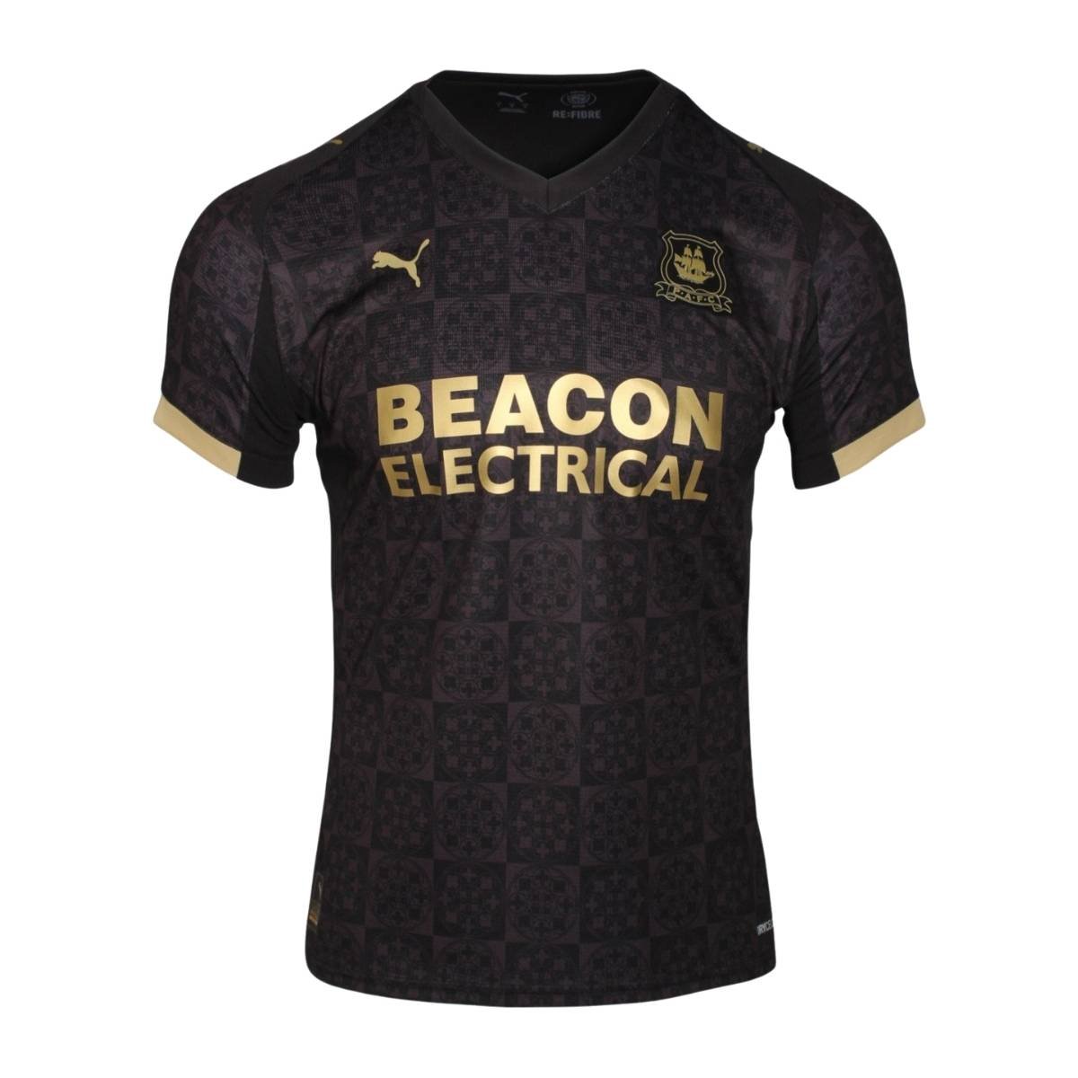 camisa-plymouth-argyle-preta-2025-26-away-masculina Camisa Plymouth Argyle Preta 2025/26 Away Masculina