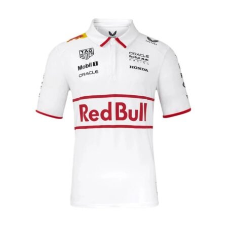 Camisa Red Bull Racing F1 Branca 2025/26 Japan Polo Masculina