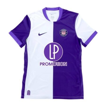 Camisa Toulouse FC Branca/Roxo 2025/26 Home Masculina