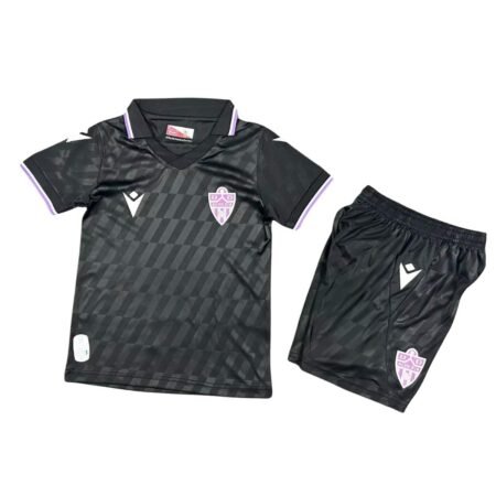 Kit Infantil UD Almería Preto 2025/26 Third Unissex