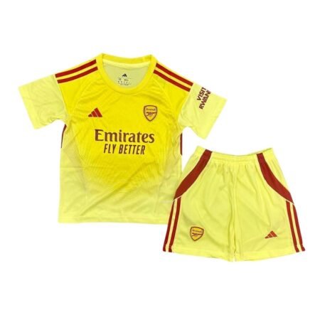 Kit Infantil Arsenal Amarelo 2025/26 Goleiro Unissex