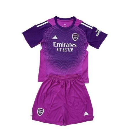Kit Infantil Arsenal Roxo 2025/26 Goleiro Unissex
