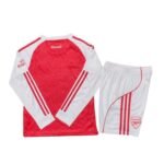 Kit-infantil-Arsenal-vermelho-25-26-home-manga-longa
