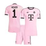 Kit-infantil-Bayern-de-munique-rosa-neuer-2025-26-goleiro-unissex