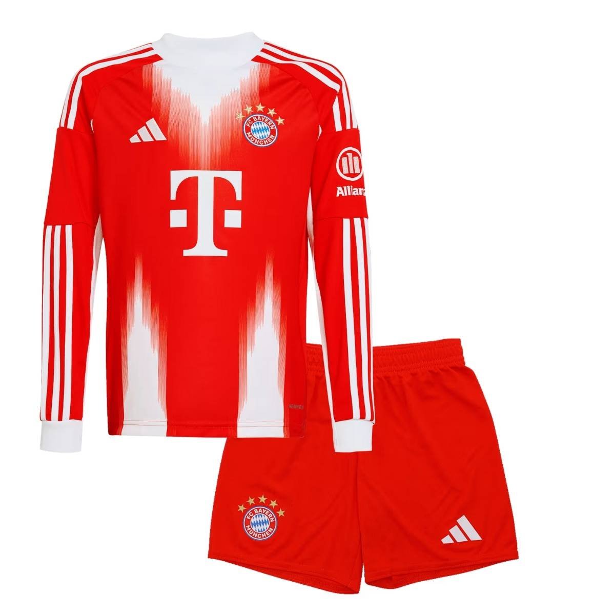 Kit-infantil-Bayern-de-munique-vermelho-2025-26-home-manga-longa Kit Infantil Bayern de Munique Vermelho 2025/26 Home Manga Longa