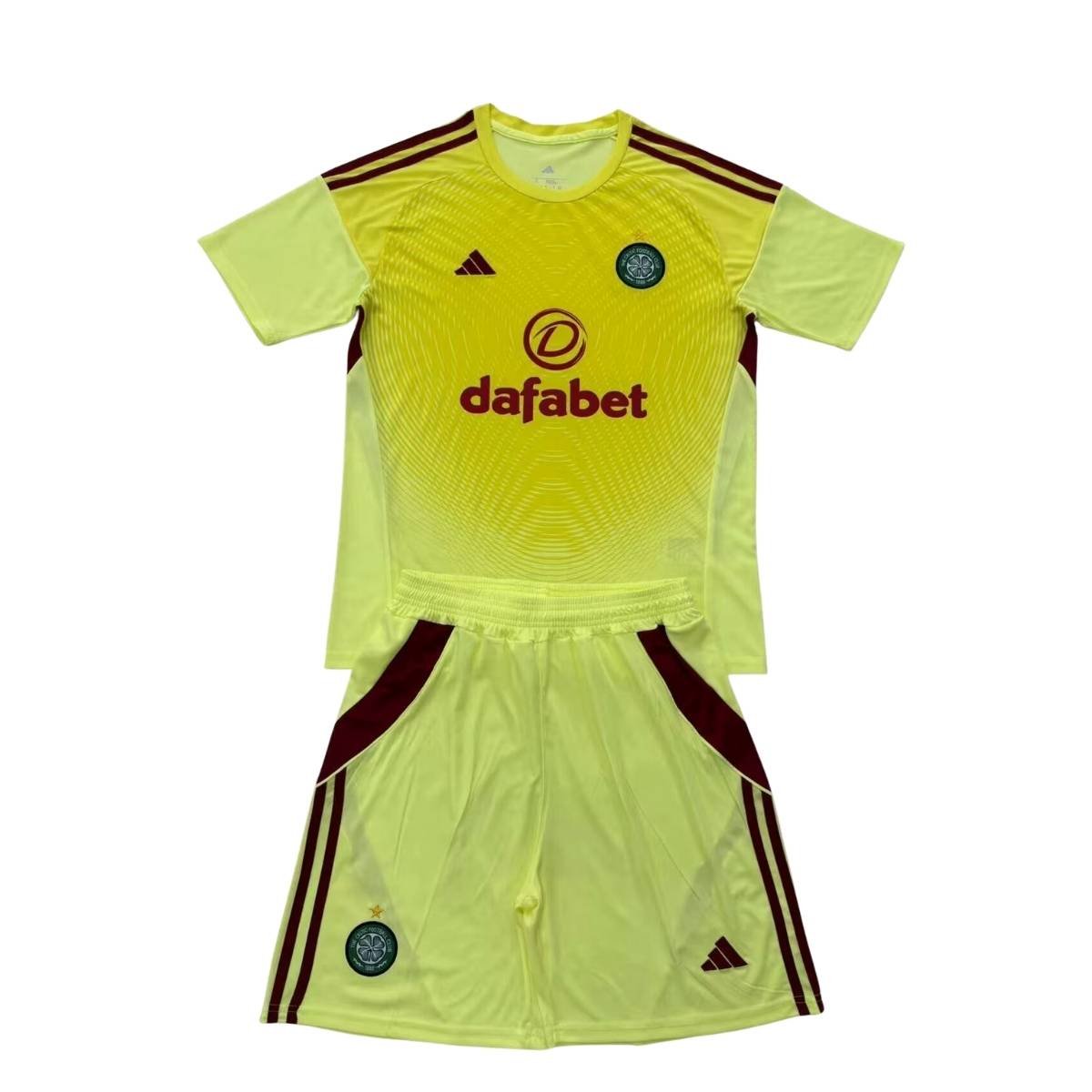 Kit-infantil-Cletic-FC-AMARELO-2025-26-GOLEIRO-Unissex Kit Infantil Celtic FC Amarelo 2025/26 Goleiro Unissex