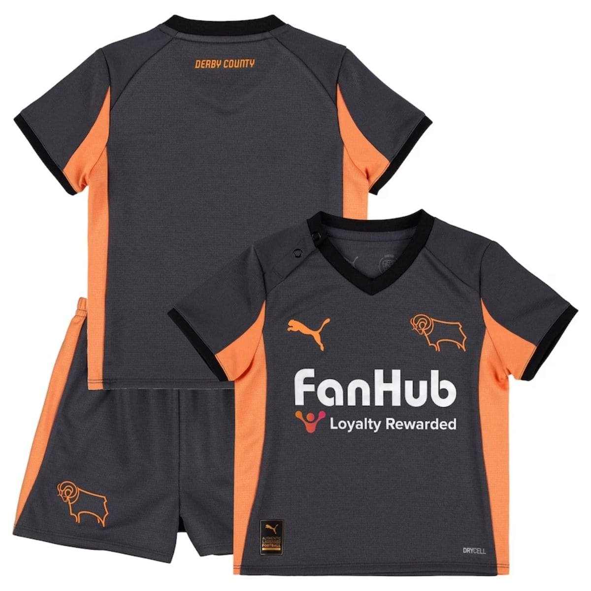 Kit-infantil-Derbyshire-Preto-2025-26-Away-Unissex (2) Kit Infantil Derby County Preto 2025/26 Away Unissex